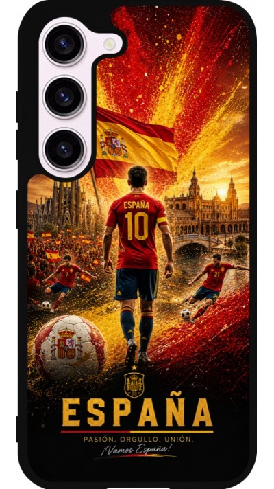 Samsung Galaxy S23 Case Hülle - Silikon schwarz Fussball Espanien splash 2026