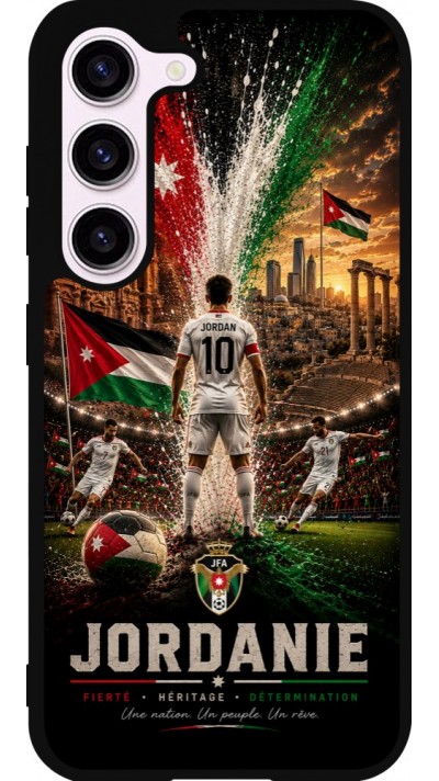 Samsung Galaxy S23 Case Hülle - Silikon schwarz Fussball Jordanien splash 2026