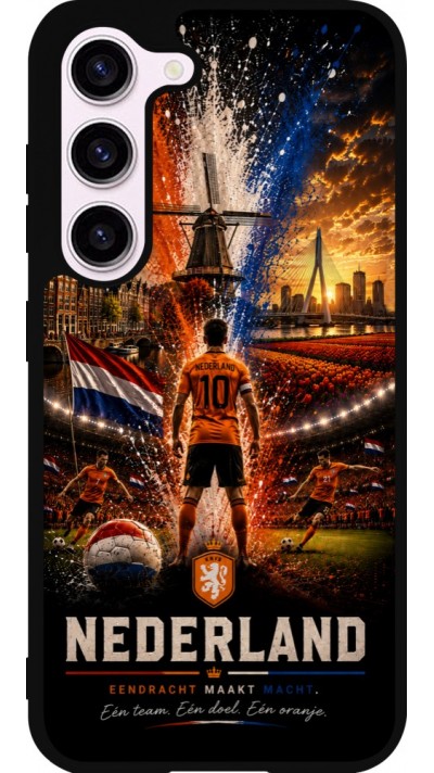 Samsung Galaxy S23 Case Hülle - Silikon schwarz Fussball Niederlande splash 2026