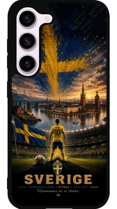 Samsung Galaxy S23 Case Hülle - Silikon schwarz Fussball Schweden splash 2026