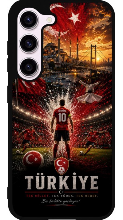 Samsung Galaxy S23 Case Hülle - Silikon schwarz Fussball Türkei splash 2026