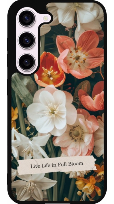 Samsung Galaxy S23 Case Hülle - Silikon schwarz Full Bloom Spring 2026
