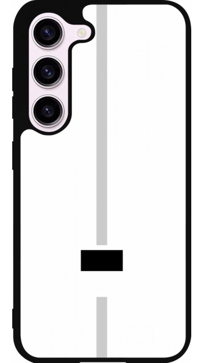 Coque Samsung Galaxy S23 FE - Silicone rigide noir Canton FR blanc