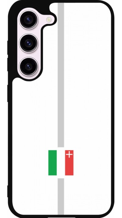 Coque Samsung Galaxy S23 FE - Silicone rigide noir Canton NE blanc