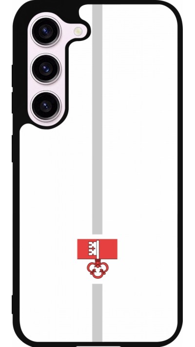 Coque Samsung Galaxy S23 FE - Silicone rigide noir Canton OW blanc
