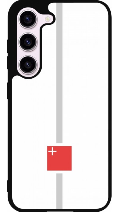 Coque Samsung Galaxy S23 FE - Silicone rigide noir Canton SZ blanc