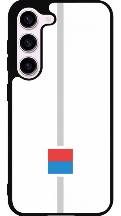 Coque Samsung Galaxy S23 FE - Silicone rigide noir Canton TI blanc