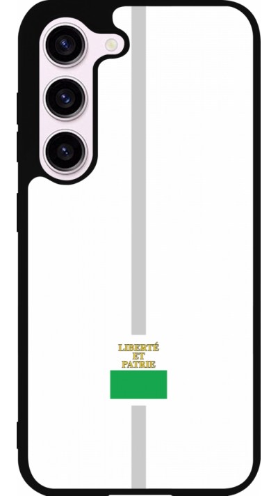 Coque Samsung Galaxy S23 FE - Silicone rigide noir Canton VD blanc