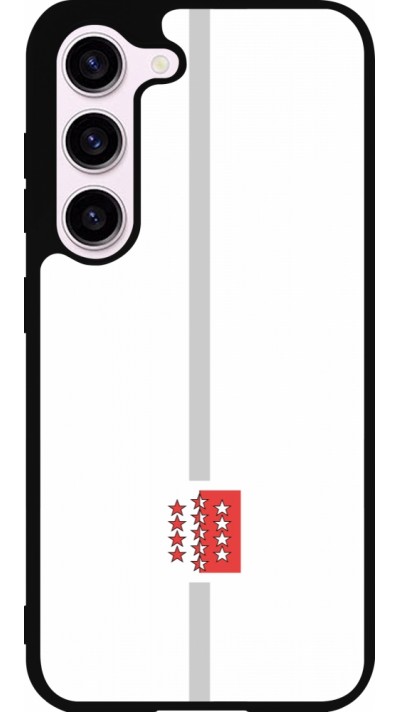 Coque Samsung Galaxy S23 FE - Silicone rigide noir Canton VS blanc