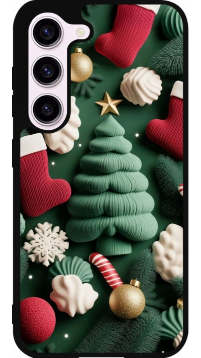 Samsung Galaxy S23 FE Case Hülle - Silikon schwarz Christmas 25 Christmas textiles
