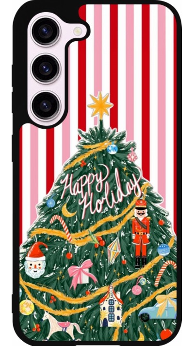 Samsung Galaxy S23 FE Case Hülle - Silikon schwarz Christmas 25 Happy Holiday