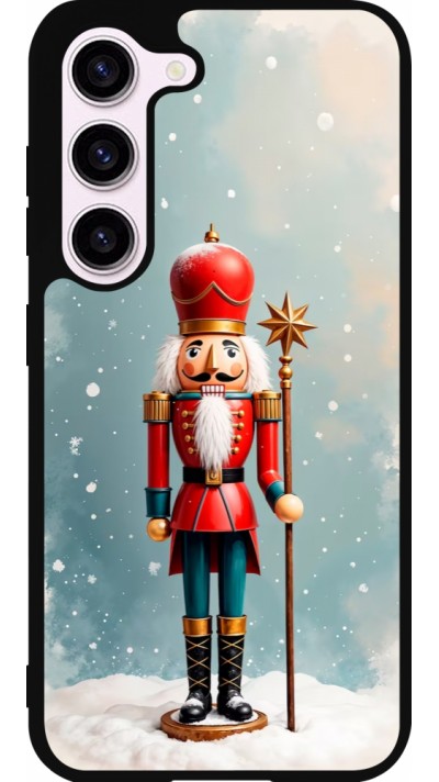 Samsung Galaxy S23 FE Case Hülle - Silikon schwarz Christmas 25 Nutcracker Snow