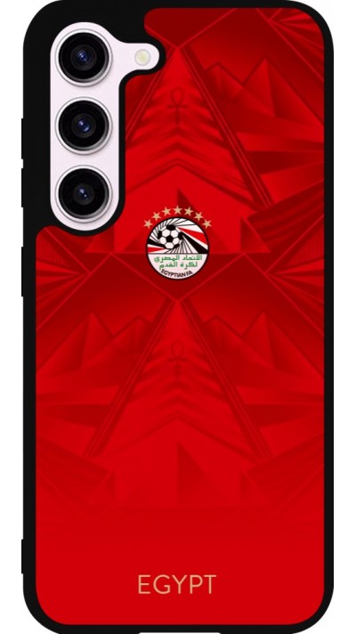 Coque Samsung Galaxy S23 FE - Silicone rigide noir Maillot de football Égypte 2026 personnalisable