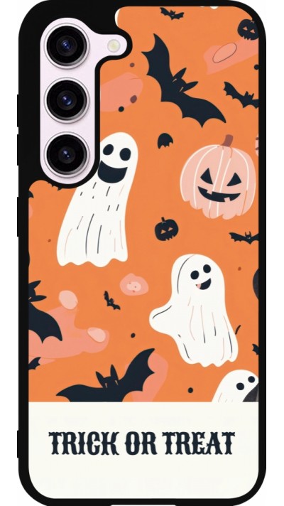 Samsung Galaxy S23 FE Case Hülle - Silikon schwarz Halloween 2025 Trick treat Samsung Galaxy S23 FE Case Hülle - Silikon schwarz Halloween 2025 Trick treat