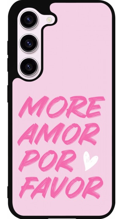 Samsung Galaxy S23 FE Case Hülle - Silikon schwarz More amor porfavor Samsung Galaxy S23 FE Case Hülle - Silikon schwarz More amor porfavor