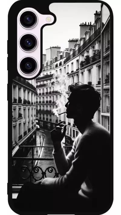 Coque Samsung Galaxy S23 FE - Silicone rigide noir Parisian Smoker