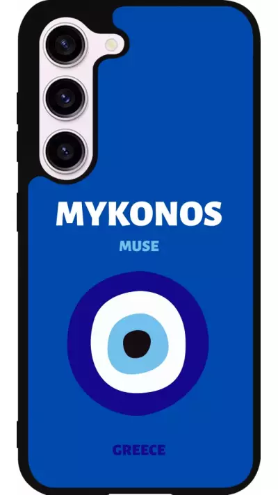 Coque Samsung Galaxy S23 FE - Silicone rigide noir Pop Summer Destination Mykonos