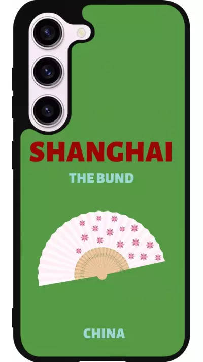 Coque Samsung Galaxy S23 FE - Silicone rigide noir Pop Summer Destination Shanghai