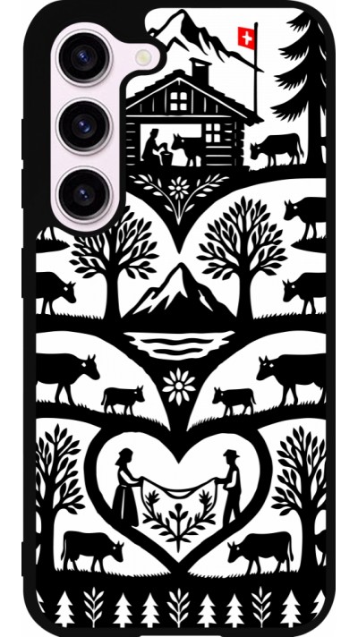 Coque Samsung Galaxy S23 FE - Silicone rigide noir Poya Suisse 2