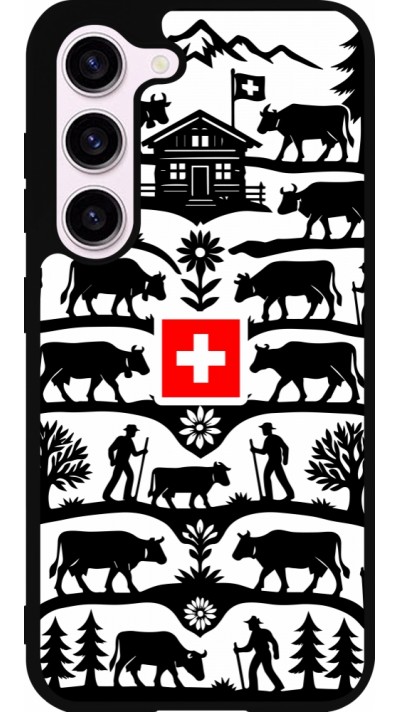 Coque Samsung Galaxy S23 FE - Silicone rigide noir Poya Suisse 3