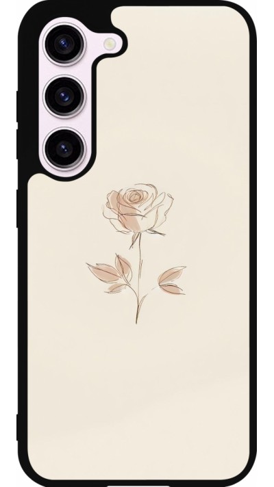 Coque Samsung Galaxy S23 FE - Silicone rigide noir Sable Rose Minimaliste