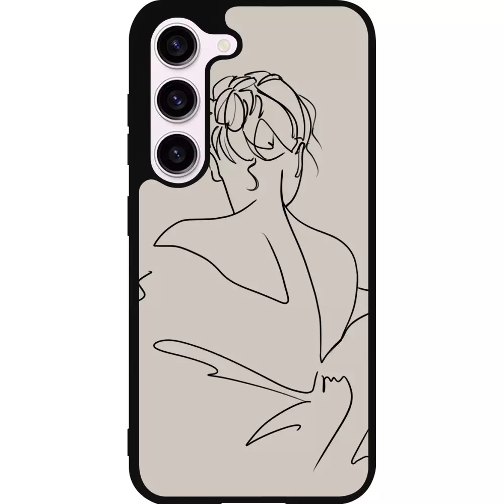 Coque Samsung Galaxy S23 FE - Silicone rigide noir Salnikova 05