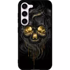 Coque Samsung Galaxy S23 FE - Silicone rigide noir Skull 02