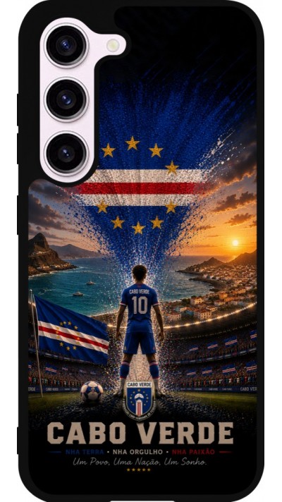 Coque Samsung Galaxy S23 FE - Silicone rigide noir Football Cap-Vert splash 2026