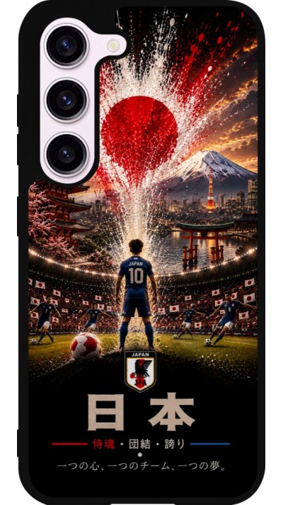 Coque Samsung Galaxy S23 FE - Silicone rigide noir Football Japon splash 2026