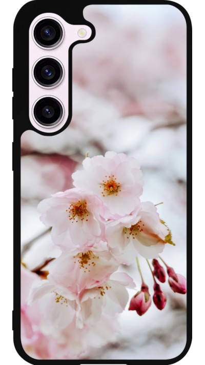 Samsung Galaxy S23 FE Case Hülle - Silikon schwarz Cherry tree Spring 2026