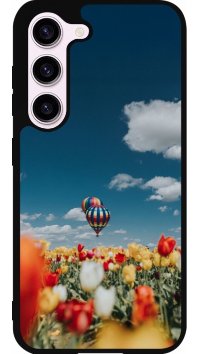 Samsung Galaxy S23 FE Case Hülle - Silikon schwarz Hot air balloon Spring 2026