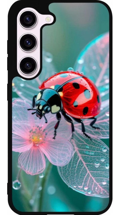 Samsung Galaxy S23 FE Case Hülle - Silikon schwarz Ladybird in bloom Spring 2026
