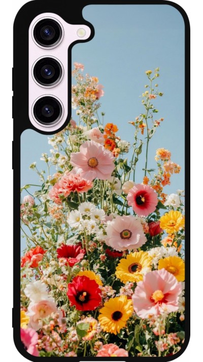 Samsung Galaxy S23 FE Case Hülle - Silikon schwarz Spring flowers Spring 2026