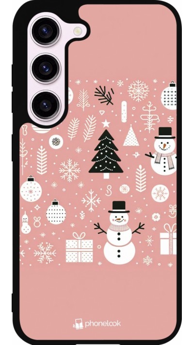 Samsung Galaxy S23 FE Case Hülle - Silikon schwarz Weihnachten 2024 Rose Schneemann Weihnachten Samsung Galaxy S23 FE Case Hülle - Silikon schwarz Weihnachten 2024 Rose Schneemann Weihnachten
