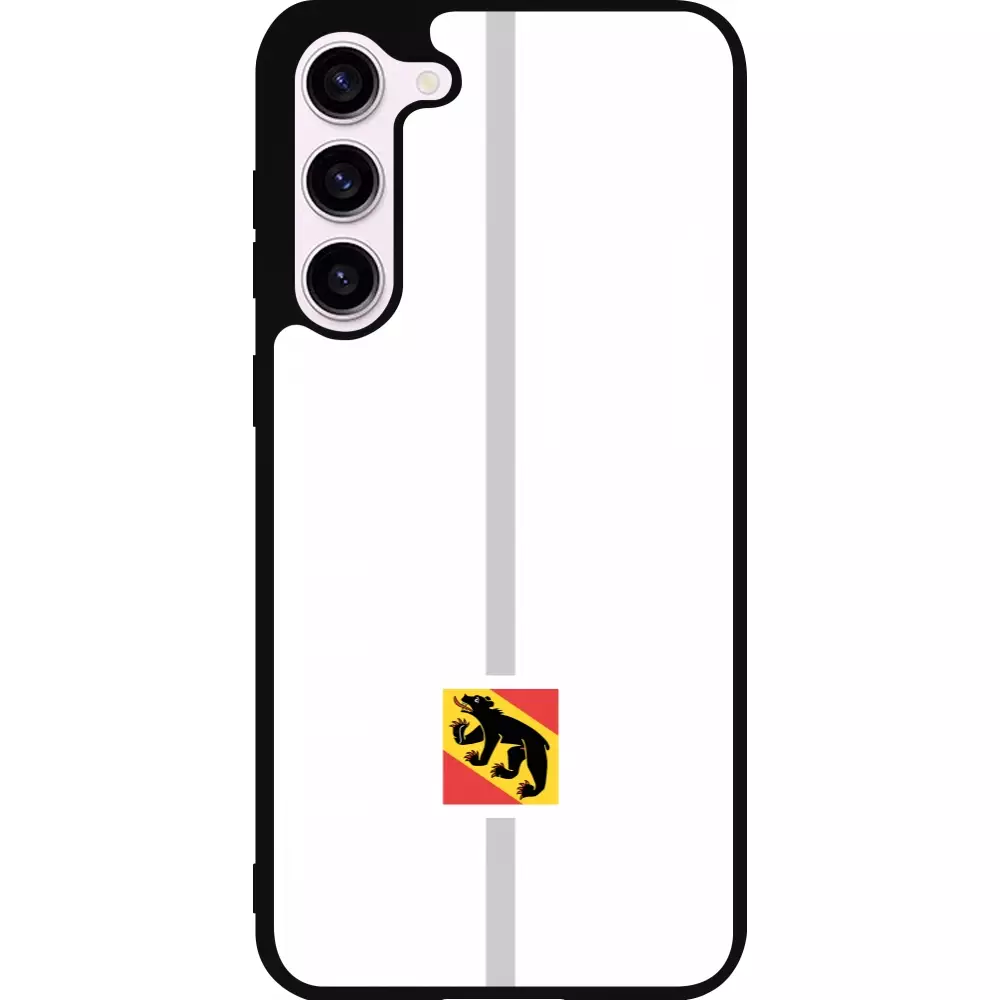 Coque Samsung Galaxy S23+ - Silicone rigide noir Canton BE blanc