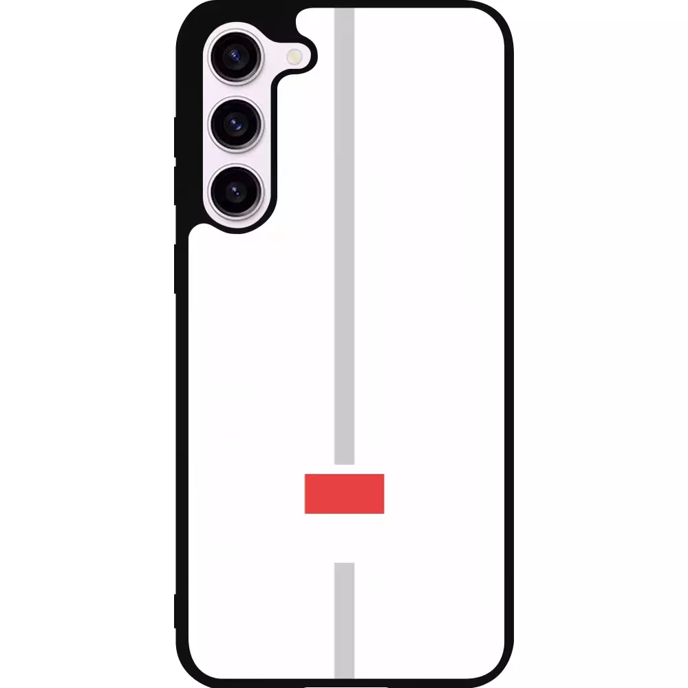 Coque Samsung Galaxy S23+ - Silicone rigide noir Canton SO blanc