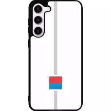 Coque Samsung Galaxy S23+ - Silicone rigide noir Canton TI blanc