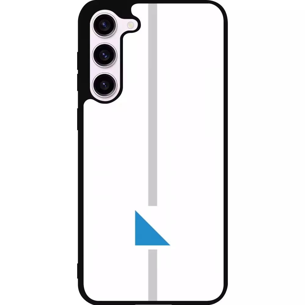 Coque Samsung Galaxy S23+ - Silicone rigide noir Canton ZH blanc