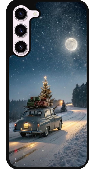 Samsung Galaxy S23+ Case Hülle - Silikon schwarz Christmas 25 Car with Tree Xmas
