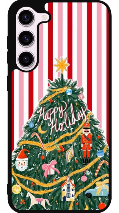 Samsung Galaxy S23+ Case Hülle - Silikon schwarz Christmas 25 Happy Holiday