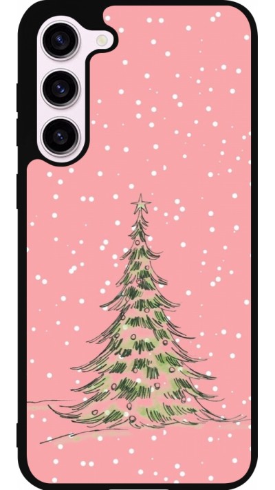 Samsung Galaxy S23+ Case Hülle - Silikon schwarz Christmas 25 Pink Tree