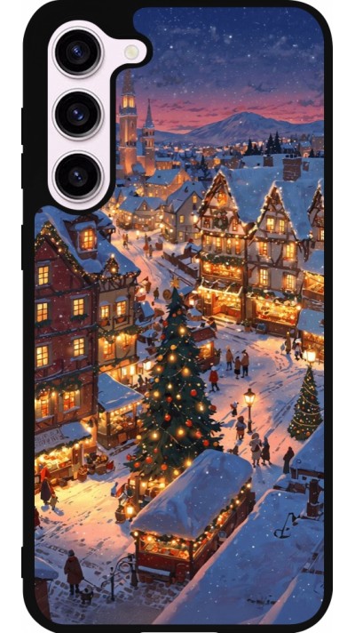 Samsung Galaxy S23+ Case Hülle - Silikon schwarz Christmas 25 Xmas Village