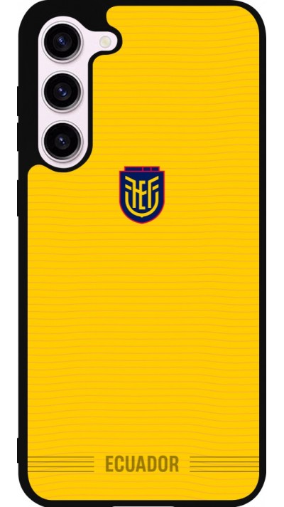 Coque Samsung Galaxy S23+ - Silicone rigide noir Maillot de football Équateur 2026 personnalisable