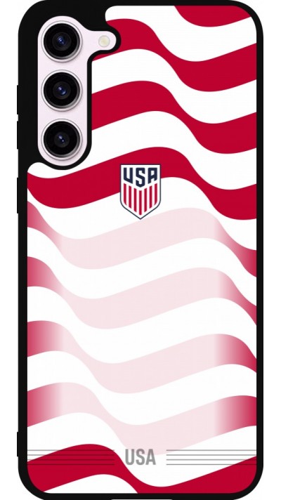 Coque Samsung Galaxy S23+ - Silicone rigide noir Maillot de football États-Unis 2026 personnalisable