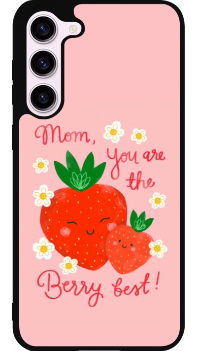 Coque Samsung Galaxy S23+ - Silicone rigide noir Mom 2026 Berry best