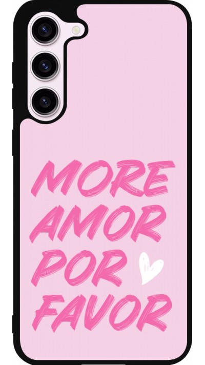 Coque Samsung Galaxy S23+ - Silicone rigide noir More amor porfavor