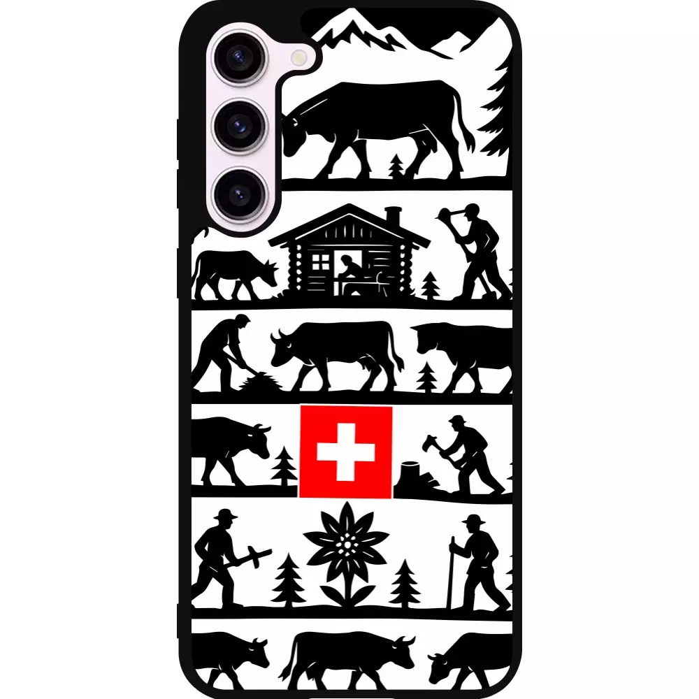 Coque Samsung Galaxy S23+ - Silicone rigide noir Poya Suisse 1