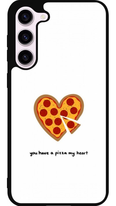 Coque Samsung Galaxy S23+ - Silicone rigide noir Saint Valentines Day 26 You have my pizza heart