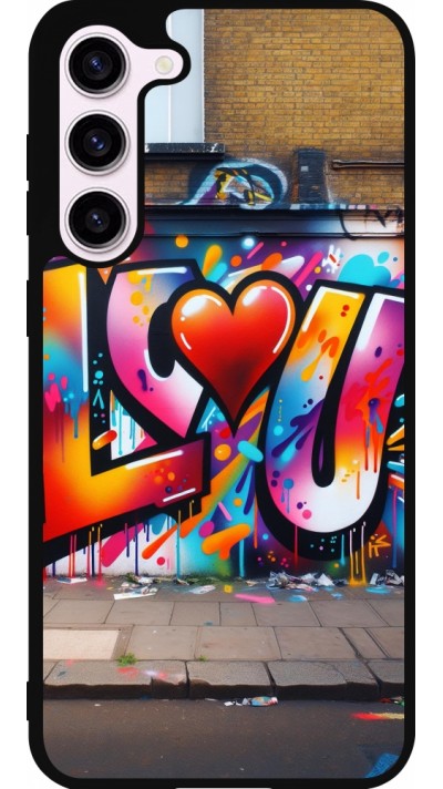 Samsung Galaxy S23+ Case Hülle - Silikon schwarz Valentin 2025 Liebe U Tag