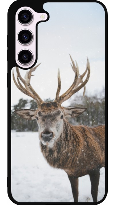 Samsung Galaxy S23+ Case Hülle - Silikon schwarz Winter 25 Winter reindeer